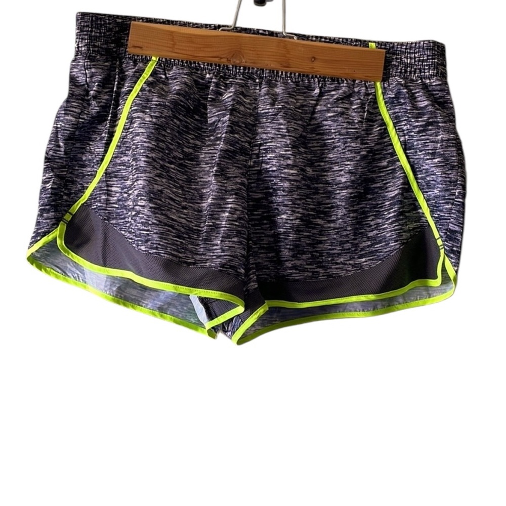 New women’s size medium SO Gray and Neon Green Athletic Shorts